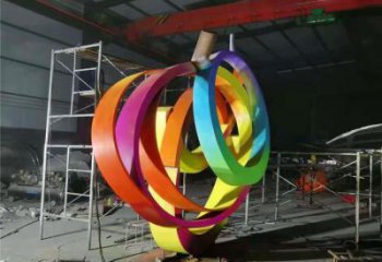 雙環雕塑常用，景觀概念，不銹鋼雙環雕塑廠家展品