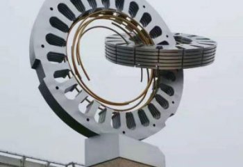 雙環雕塑展品，景觀概念，鏤空不銹鋼雙環雕塑優選