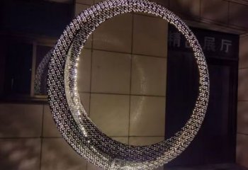 圓環雕塑通用，街道標識，燈光圓環雕塑承接