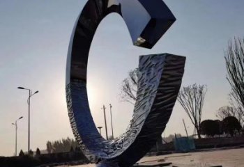 室外圓環(huán)雕塑展品，公園小品，不銹鋼圓環(huán)雕塑供需