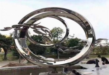 圓環(huán)雕塑常用，公園小品，房地產(chǎn)不銹鋼圓環(huán)雕塑生產(chǎn)商