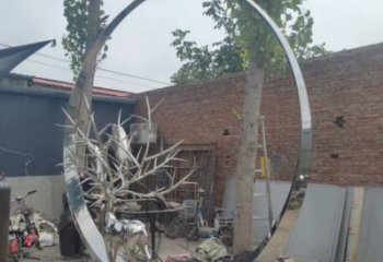 圓環(huán)雕塑優(yōu)選，城市裝飾，展示不銹鋼圓環(huán)雕塑定做