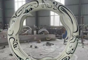 圓環雕塑選定，園林裝飾，大型烤漆圓環雕塑公司提供