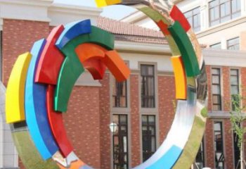 圓環雕塑專供，景區雕塑，城市烤漆圓環雕塑提供