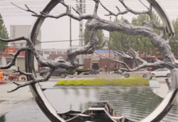 圓環樹雕塑供求，室外雕塑，不銹鋼圓環樹雕塑選定