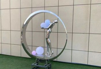 仙子景觀雕塑常用，酒店擺件，圓環(huán)仙子雕塑觀賞型