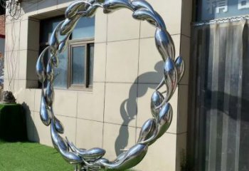 金魚雕塑專供，露天雕塑，圓環(huán)金魚雕塑景觀選用