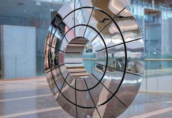 制造圓鏡雕塑，鋼管組合，不銹鋼圓鏡雕塑常用