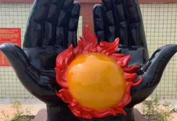 制造火球雕塑定價(jià)，地標(biāo)擺件，烤漆不銹鋼火球雕塑精選