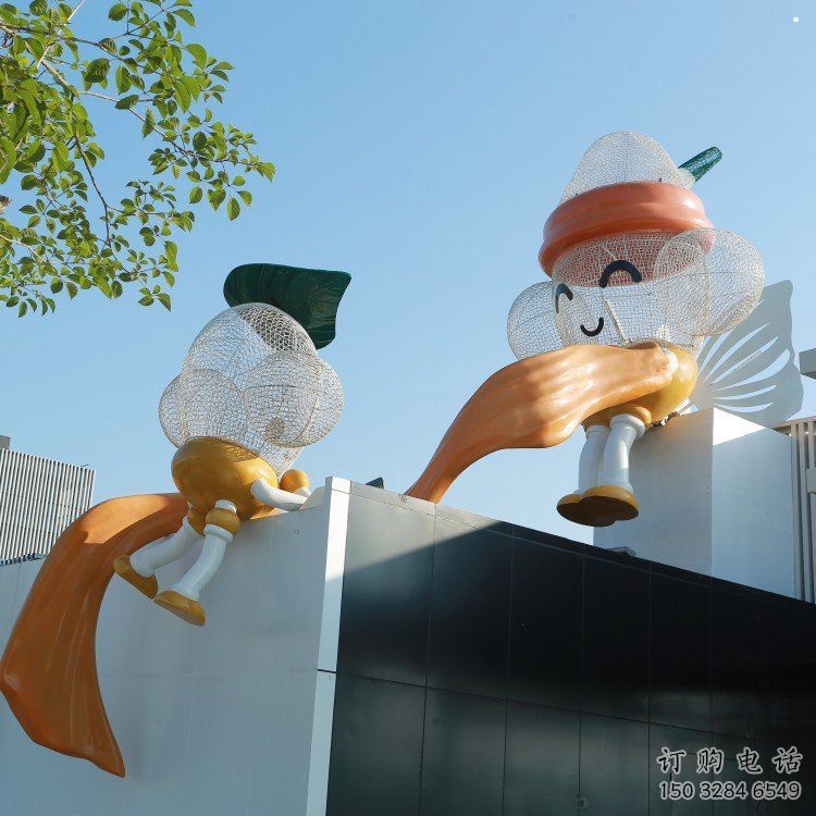 鏤空卡通雕塑承接，鍛造工藝，鐵藝卡通雕塑廠家訂做