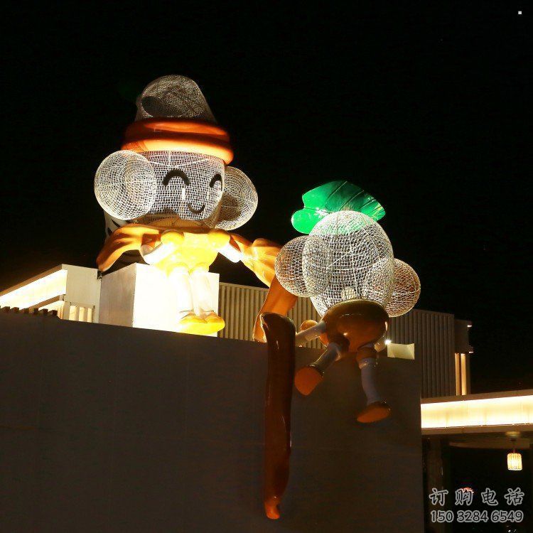 鏤空卡通雕塑精選，美陳雕塑，鍛鋼鐵藝卡通雕塑通用