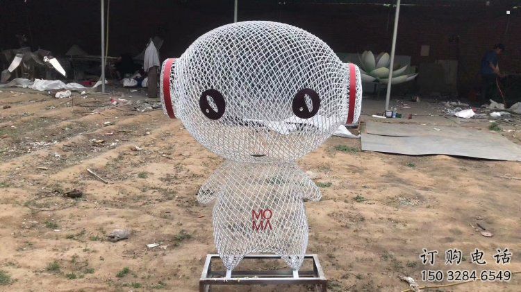 鏤空人物雕塑廠家，編織工藝，公園廣場戶外卡通人物雕塑