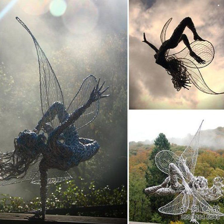 小精靈雕塑，抽象卡通雕塑，美陳人物擺件