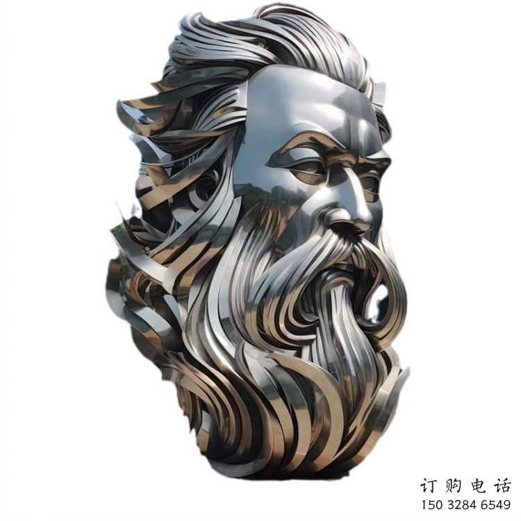 白鋼人頭像雕塑供需，標識雕塑，鏡面西方人雕塑制造商