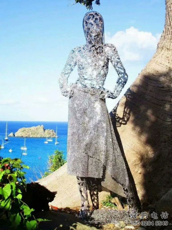 鏤空人物雕塑定做，城區小品，鐵藝字母人物雕塑定價