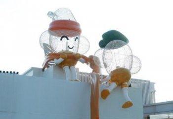 鏤空卡通雕塑指用，景觀雕塑，藝術(shù)鐵藝卡通雕塑點(diǎn)擊