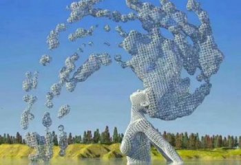 抽象鏤空人物雕塑展品，小區雕塑，鐵藝人物雕塑制作精選