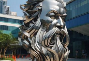 白鋼人頭像雕塑優選，室外雕塑，鏡面人頭像雕塑優選