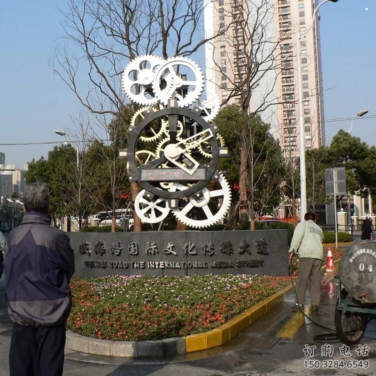 車輪雕塑制造，酒店擺件，文化景觀車輪雕塑選定