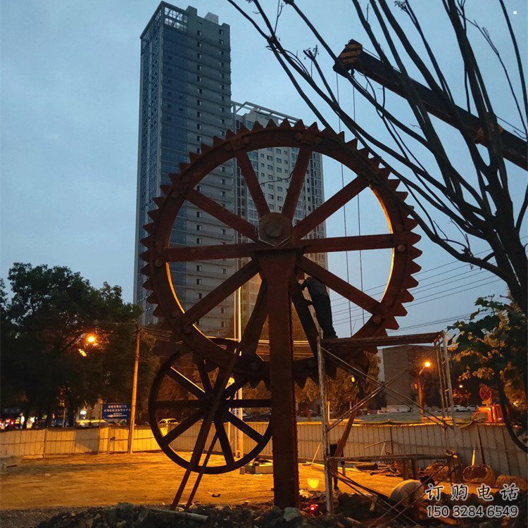拉絲水車雕塑