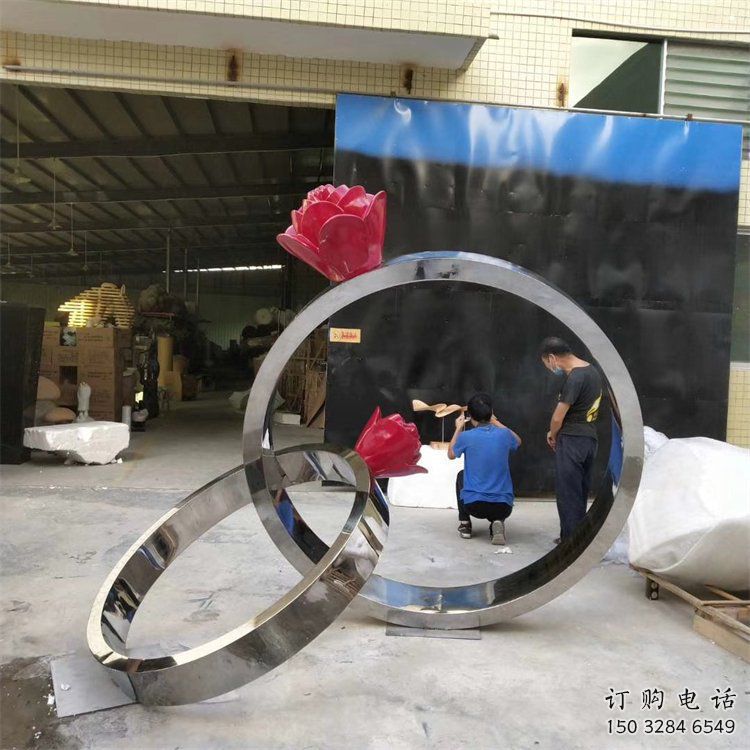 鉆戒雕塑通用，花園小品，廣場(chǎng)景觀鉆戒雕塑優(yōu)價(jià)