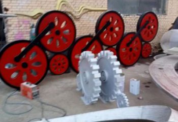 車輪雕塑常用，鋼管組合，景觀車輪雕塑定價(jià)