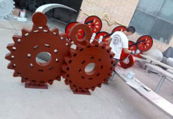 車輪雕塑定制制造，歐式風格，車輪雕塑裝飾供給