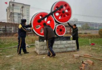 地產(chǎn)車輪雕塑定做，城區(qū)小品，景觀車輪雕塑定價(jià)