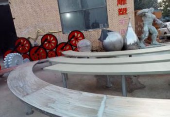 烤漆車輪雕塑制造商，室外軟裝，景觀車輪雕塑承接