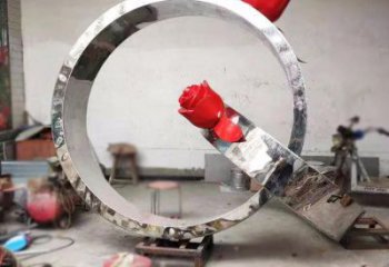 戒指環雕塑優選，陸地擺件，不銹鋼戒指環雕塑廠家