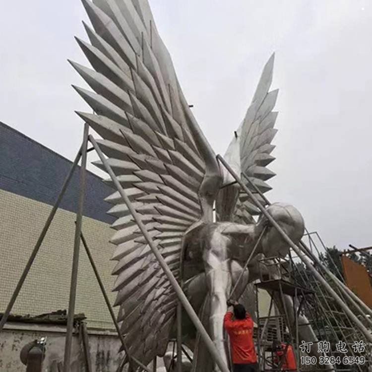 房地產(chǎn)翅膀雕塑，仿古景觀雕塑，噴砂制造