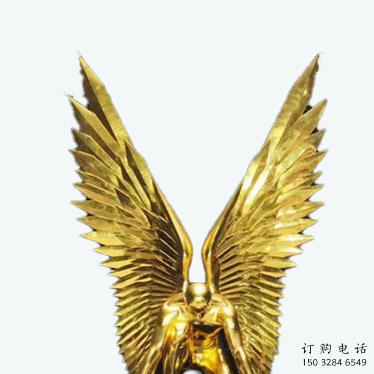 制造鳥翅雕塑定價，地標擺件，烤漆不銹鋼鳥翅雕塑精選