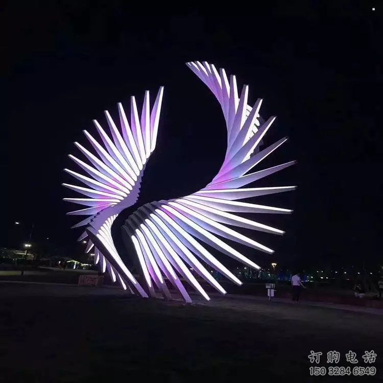 天使之翼雕塑制造商，城市雕塑，公園廣場(chǎng)翅膀雕塑觀賞型