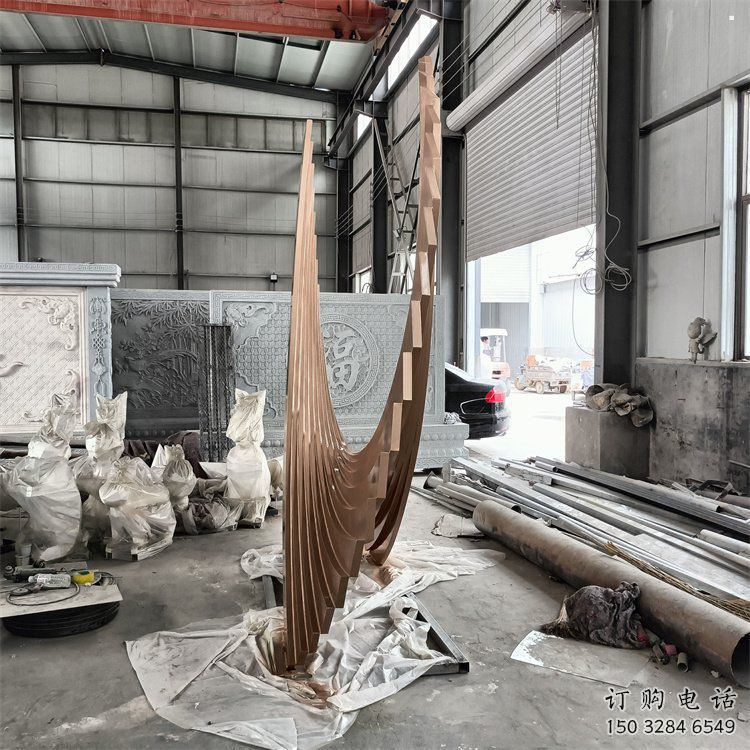 鋼鑄羽翼雕塑定價，街頭雕塑，烤漆不銹鋼羽翼雕塑定價