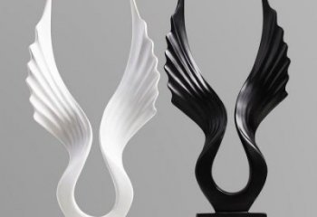 景區翅膀雕塑，公園歐式雕塑，鐵藝材質