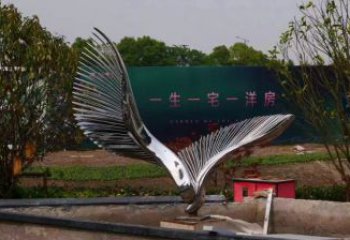 廣場鳥翅雕塑供求，露天雕塑，不銹鋼鳥翅雕塑標(biāo)準