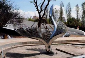 景觀鳥翅雕塑優選，陸地擺件，藝術不銹鋼鳥翅雕塑供應