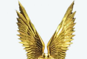 制造鳥翅雕塑定價(jià)，地標(biāo)擺件，烤漆不銹鋼鳥翅雕塑精選