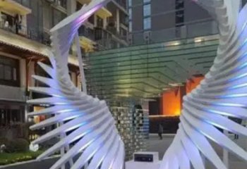 天使之翼雕塑常用，鋼管組合，景觀翅膀雕塑定價