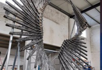 天使之翼雕塑供應，城區小品，抽象翅膀雕塑制造商