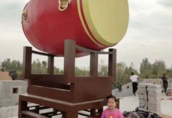 商場鑼鼓雕塑常用，公園小品，房地產不銹鋼鑼鼓雕塑生產商