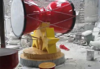 戶外手拍鼓通用，陸地擺件，不銹鋼手拍鼓雕塑制作優選