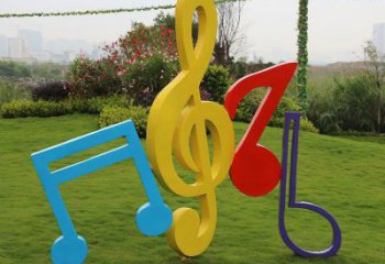 音樂符號雕塑選定，拉絲工藝，景觀音樂符號雕塑預定