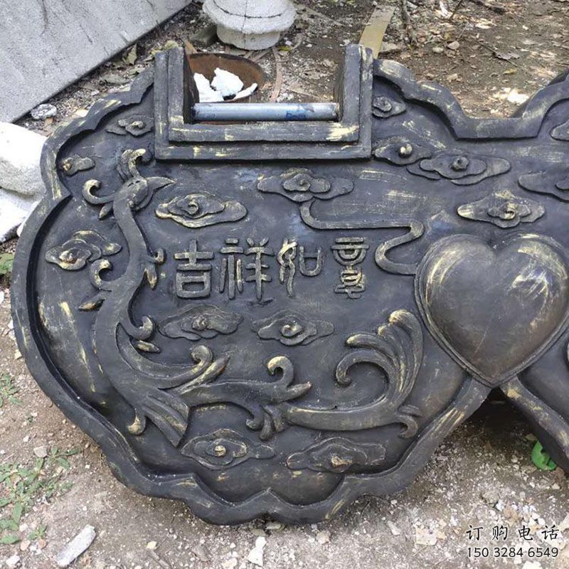 彩繪鎖子雕塑通用，花園小品，玻璃鋼鎖子雕塑優(yōu)價