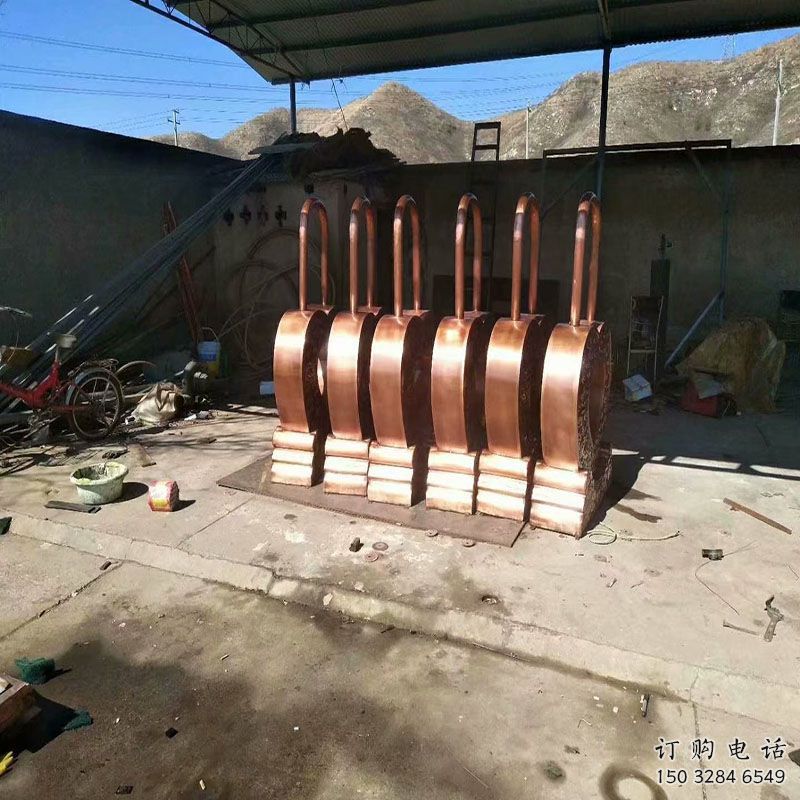 公園連心鎖雕塑定做，小區(qū)擺件，連心鎖雕塑制作