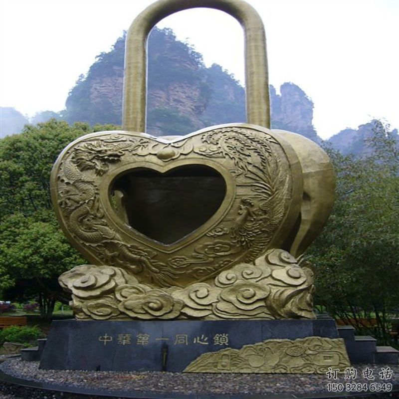 園林連心鎖雕塑承接，景區雕塑，連心鎖雕塑定制