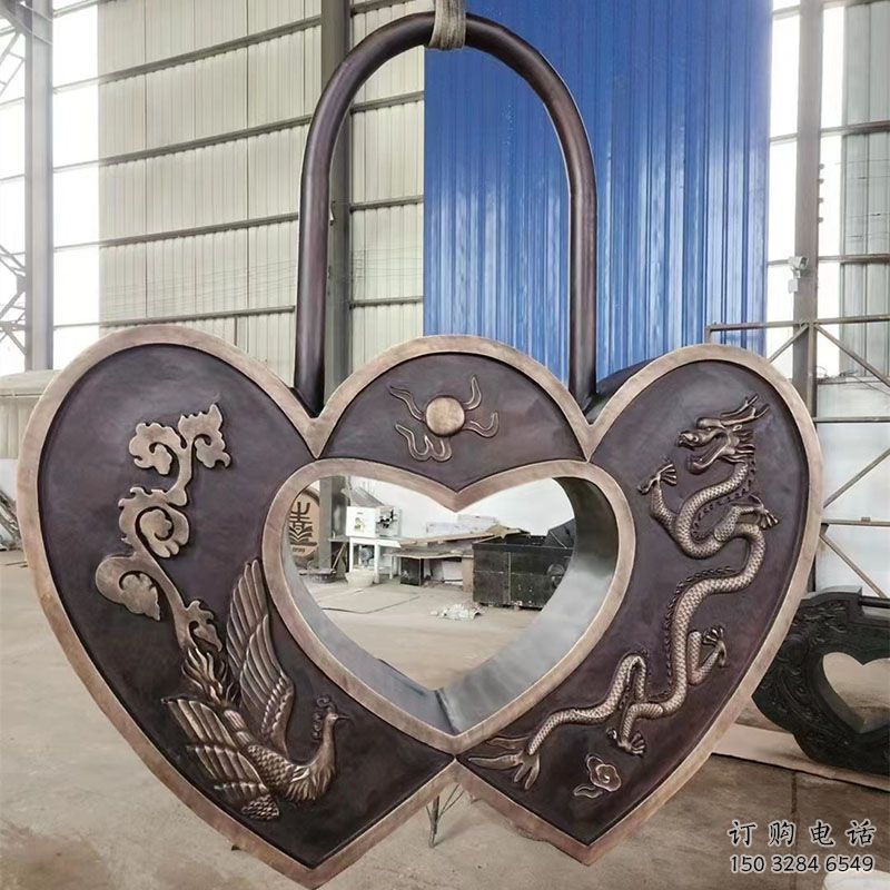 園林銅鎖子雕塑承接，景區雕塑，銅鎖子雕塑定制