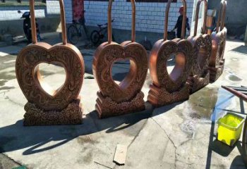 社區(qū)鎖子雕塑常用，景觀概念，玻璃鋼鎖子雕塑展品