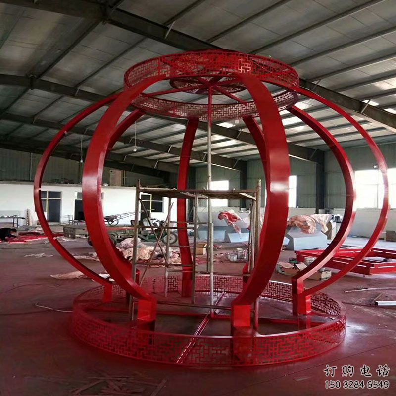 銅陵景觀燈籠雕塑優(yōu)選，陸地擺件，園林不銹鋼燈籠雕塑供應(yīng)