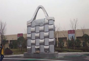 安慶景觀背包雕塑優選，陸地擺件，園林不銹鋼背包雕塑供應